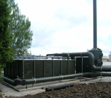 A biofilter and a carbon filter unit
