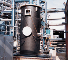 A V-tex unit at an optical fibre manufacturer in the UK